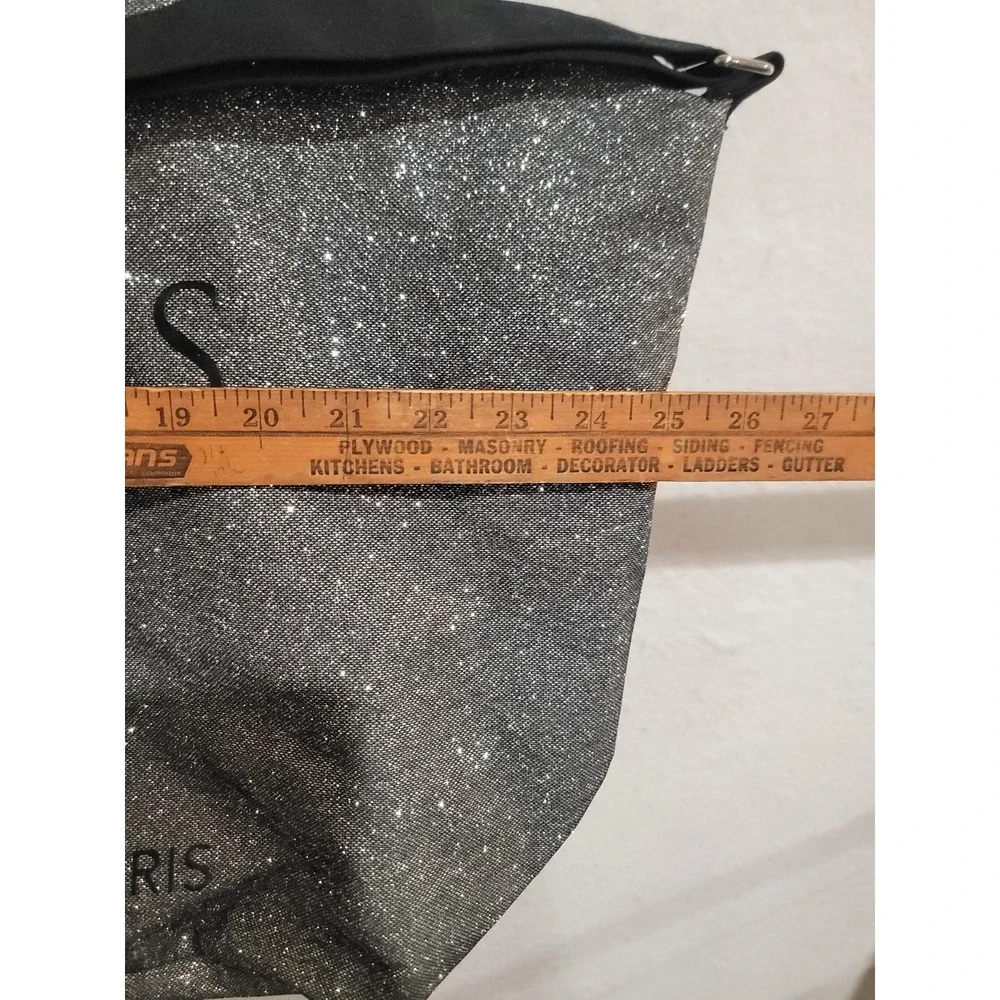Victoria's Secret Silver Glitter Weekend Getaway Tote‎ Bag Large Duffel Sparkle